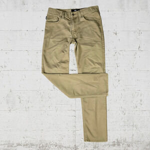 Vans Khaki Tan Low Rise Skater Slim Tapered Leg Neutral Beige Jeans Size 30